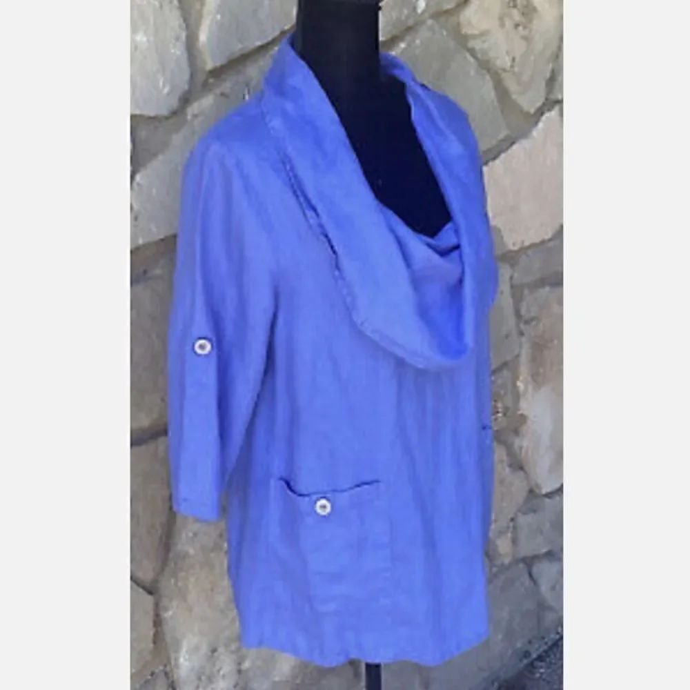 Soft Surroundings Blue Linen Tunic